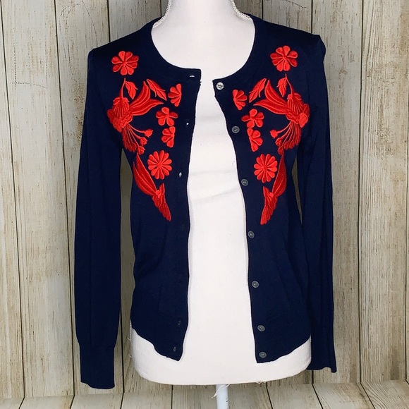 J. Crew Sweaters - J. Crew Jackie embroidered cardigan